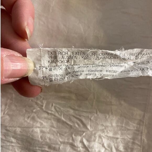 Minimalist Cream Linen Blend Open Front Blazer Zara Basic L - Picture 5 of 7